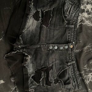 KanCan Signature Mid-Rise Black Jean Shorts